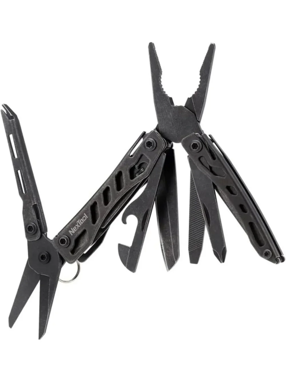 Compact EDC Keychain Multitool & Mini Pocket Knife - Versatile Dark Tool for